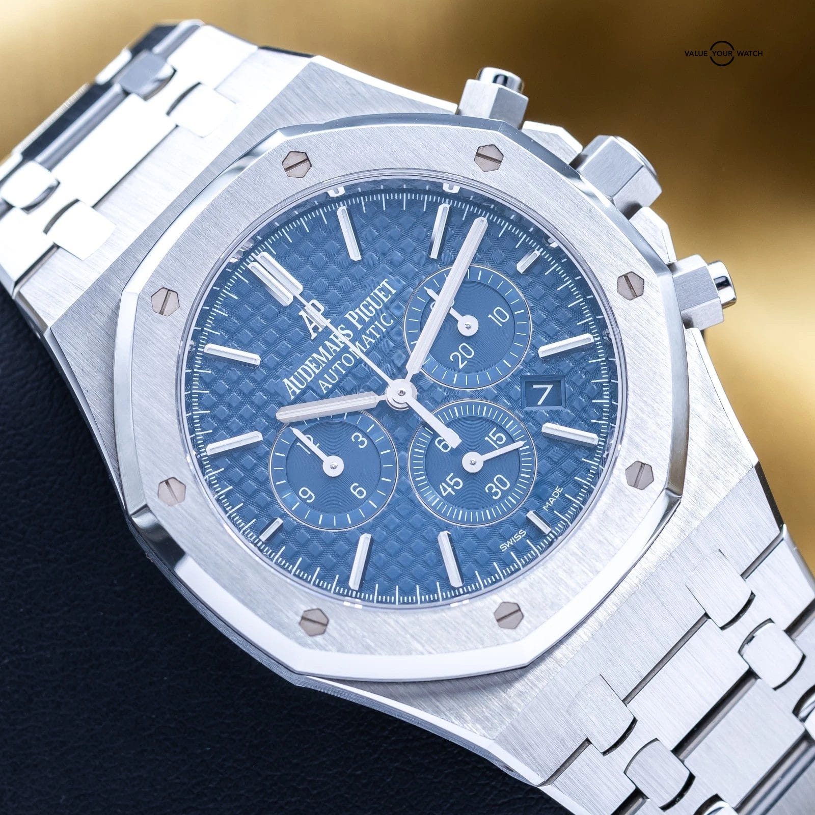 Audemars Piguet Royal Oak Chronograph 41mm Steel AP 26320ST Blue Dial Full Set - Image 17