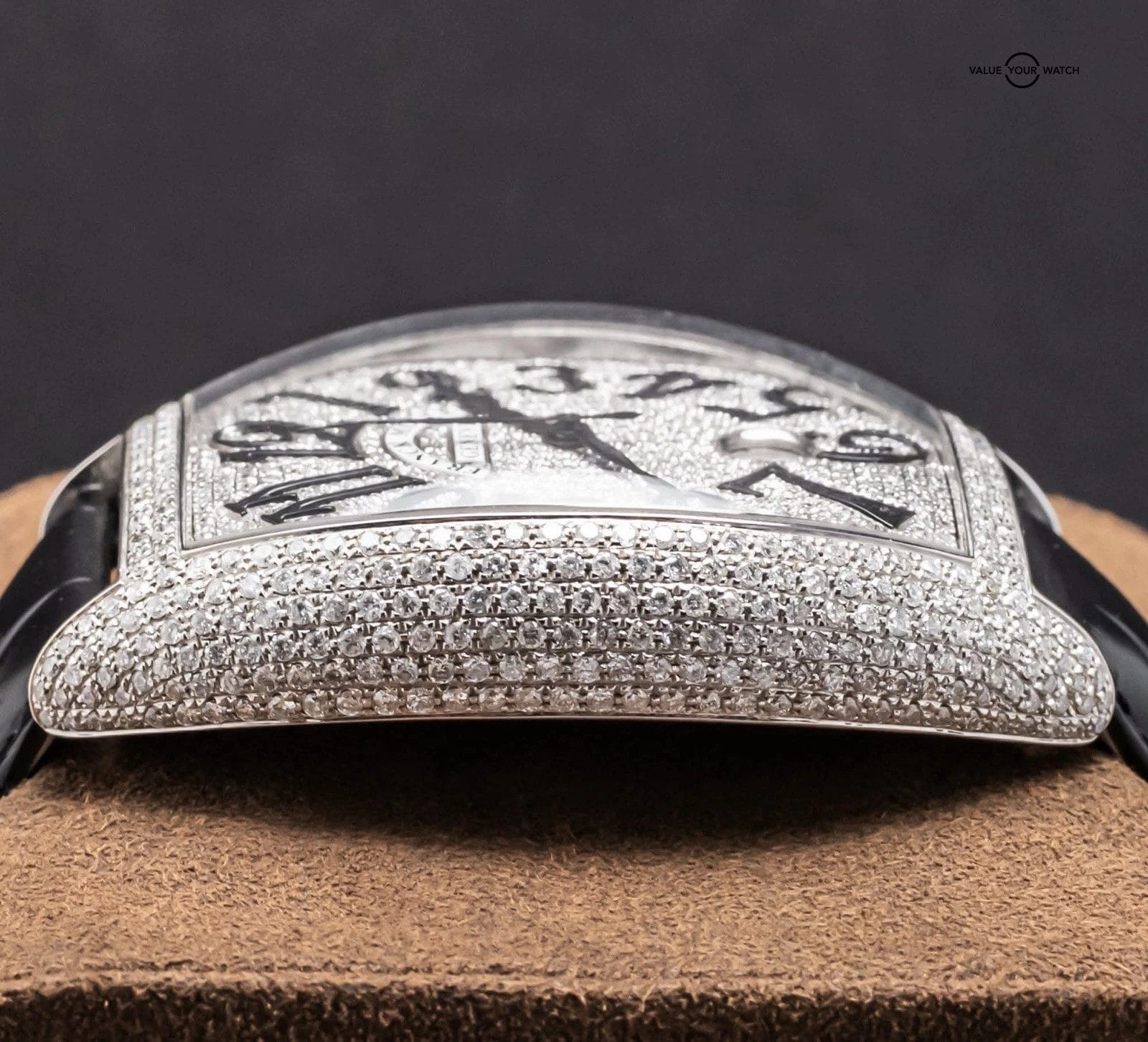 Franck Muller Cintree Curvex Custom Diamonds Set Black 8880 B SC DT - Image 8