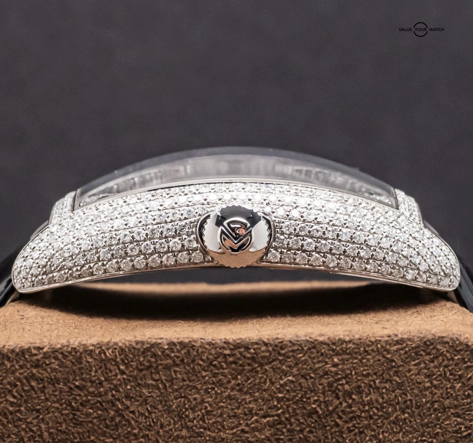 Franck Muller Cintree Curvex Custom Diamonds Set Black 8880 B SC DT - Image 9