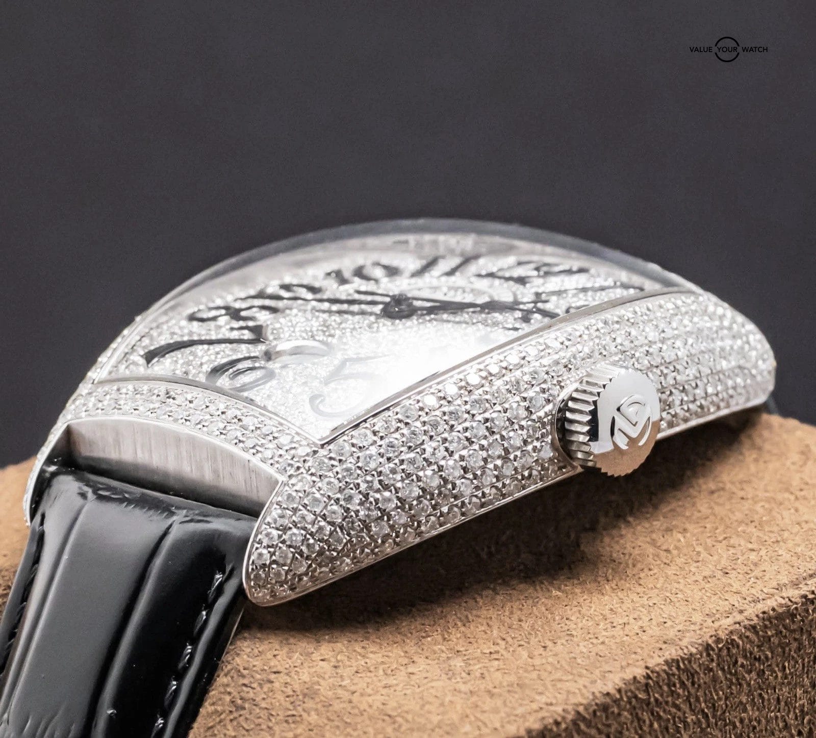 Franck Muller Cintree Curvex Custom Diamonds Set Black 8880 B SC DT - Image 10