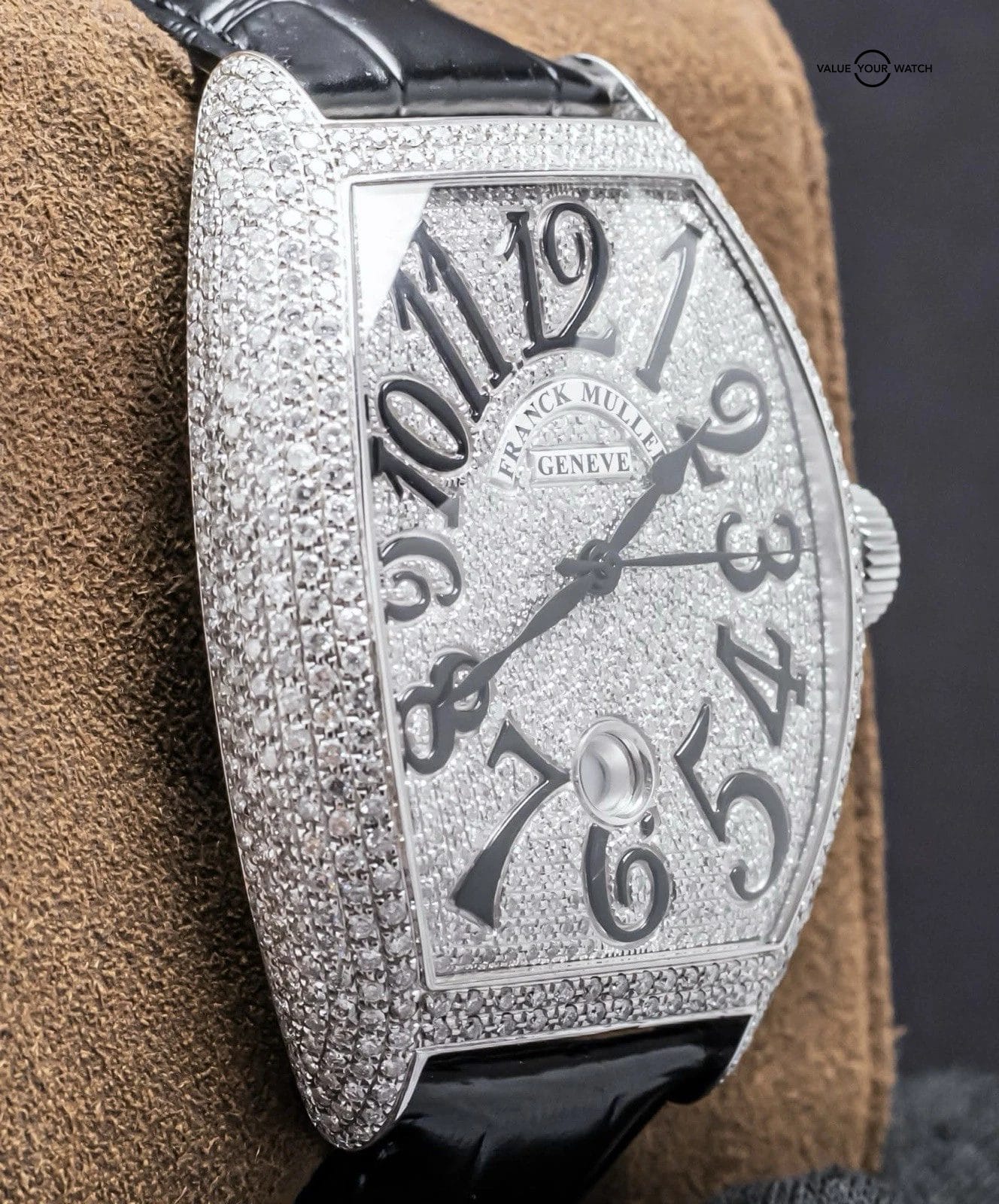 Franck Muller Cintree Curvex Custom Diamonds Set Black 8880 B SC DT - Image 11