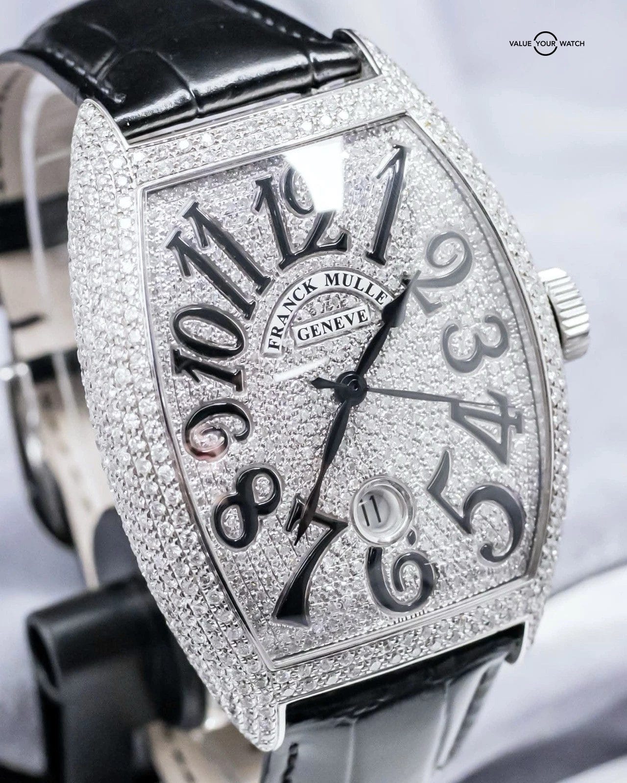 Franck Muller Cintree Curvex Custom Diamonds Set Black 8880 B SC DT - Image 12