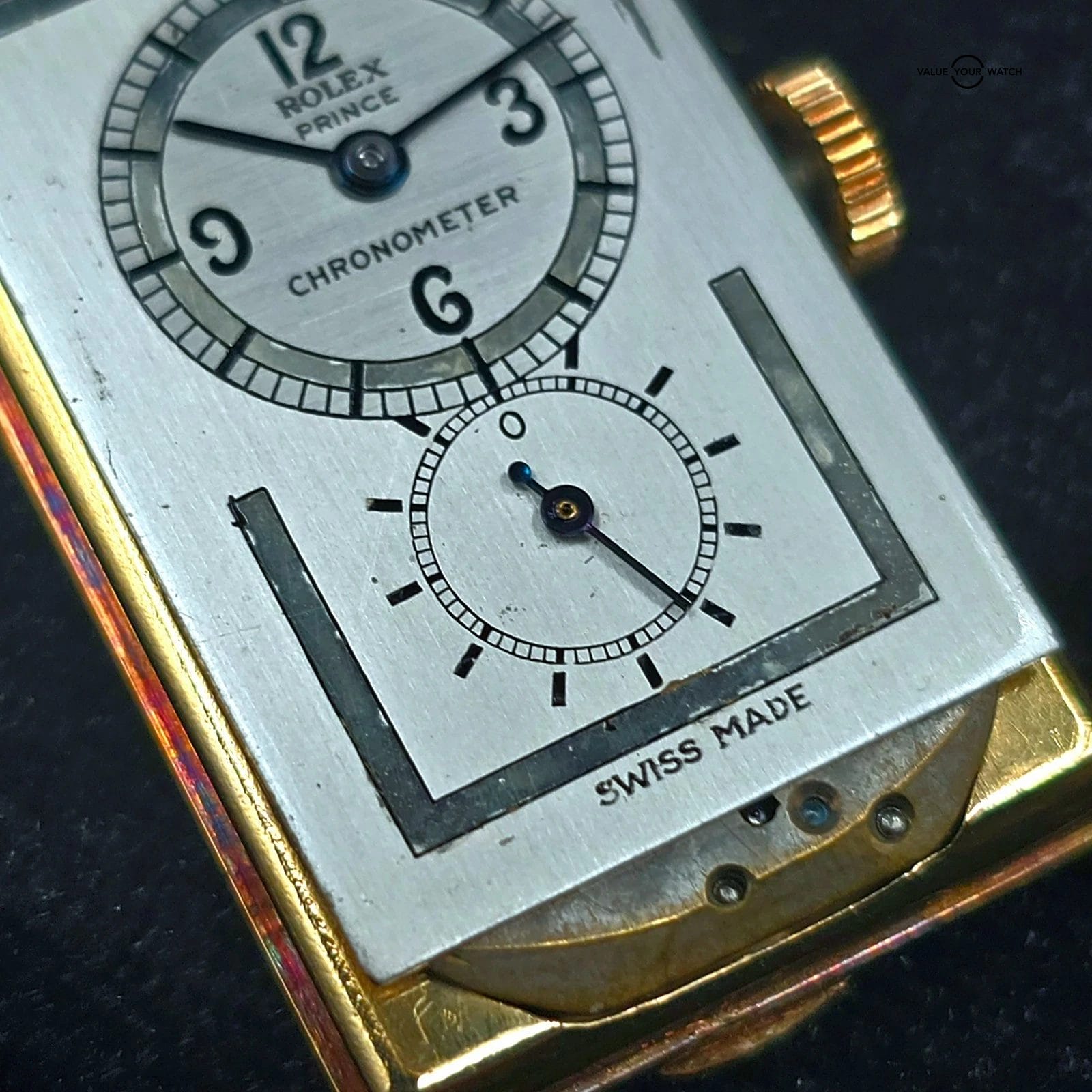 1938 Rolex Prince "Tiger Stripe" two tone 18k yellow and white gold - Image 6