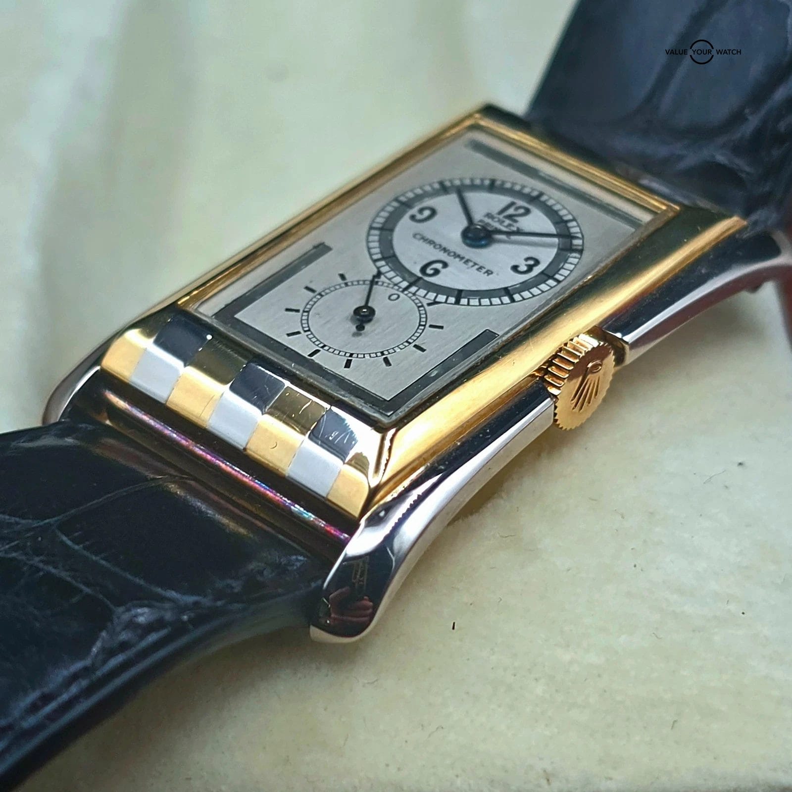 1938 Rolex Prince "Tiger Stripe" two tone 18k yellow and white gold - Image 12