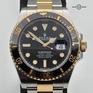 Rolex Submariner 126613LN Silver and Gold Oyster Bracelet with Black Bezel