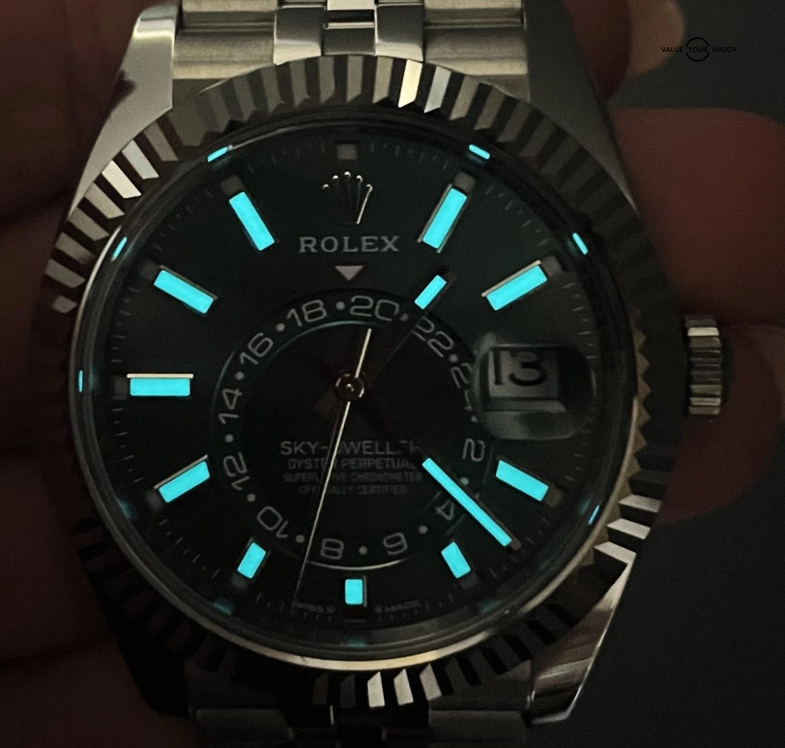 Rolex Sky-Dweller 336934 Green Dial Stainless Steel Jubilee BOXES/PAPERS! - Image 3