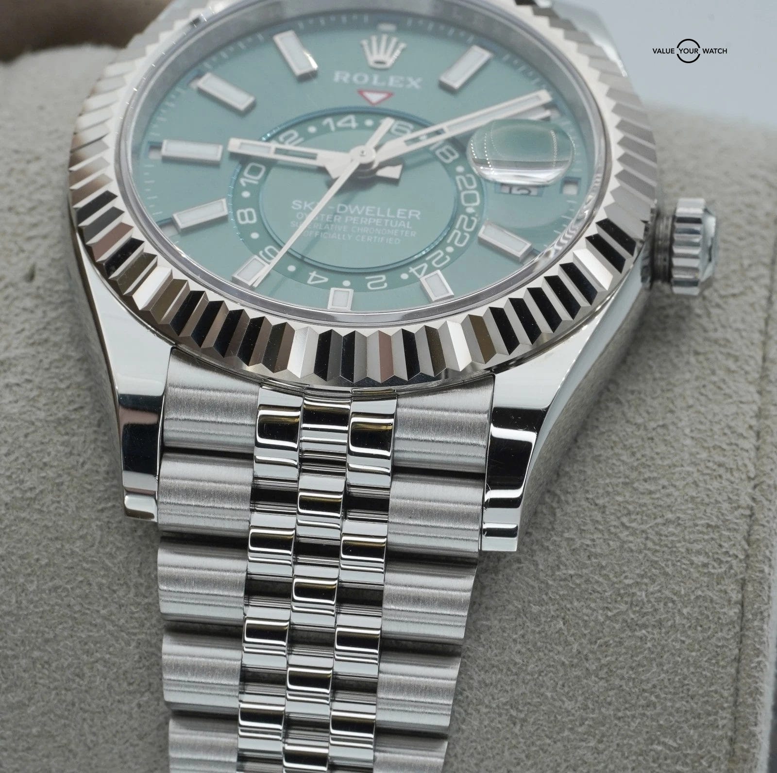 Rolex Sky-Dweller 336934 Green Dial Stainless Steel Jubilee BOXES/PAPERS! - Image 6