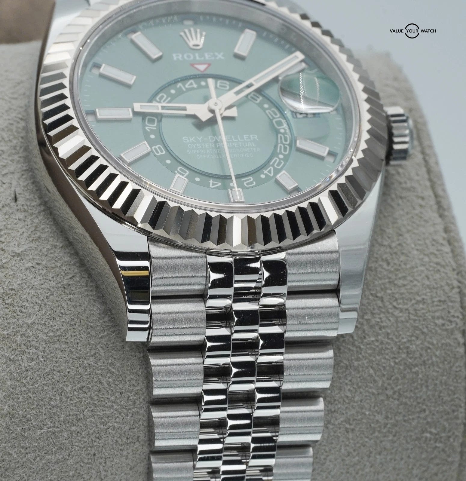 Rolex Sky-Dweller 336934 Green Dial Stainless Steel Jubilee BOXES/PAPERS! - Image 7