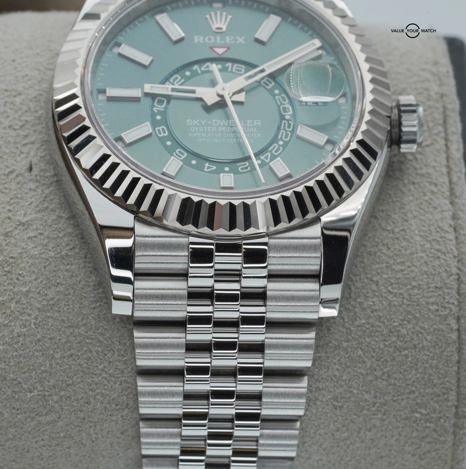 Rolex Sky-Dweller 336934 Green Dial Stainless Steel Jubilee BOXES/PAPERS! - Image 12