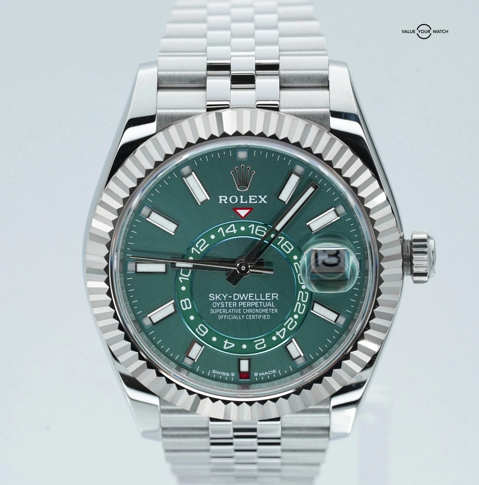 Rolex Sky-Dweller 336934 Green Dial Stainless Steel Jubilee BOXES/PAPERS!