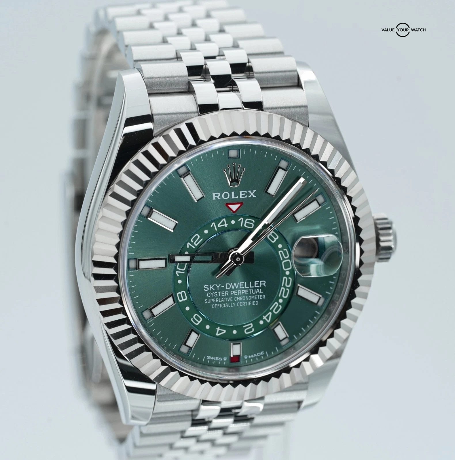 Rolex Sky-Dweller 336934 Green Dial Stainless Steel Jubilee BOXES/PAPERS! - Image 18