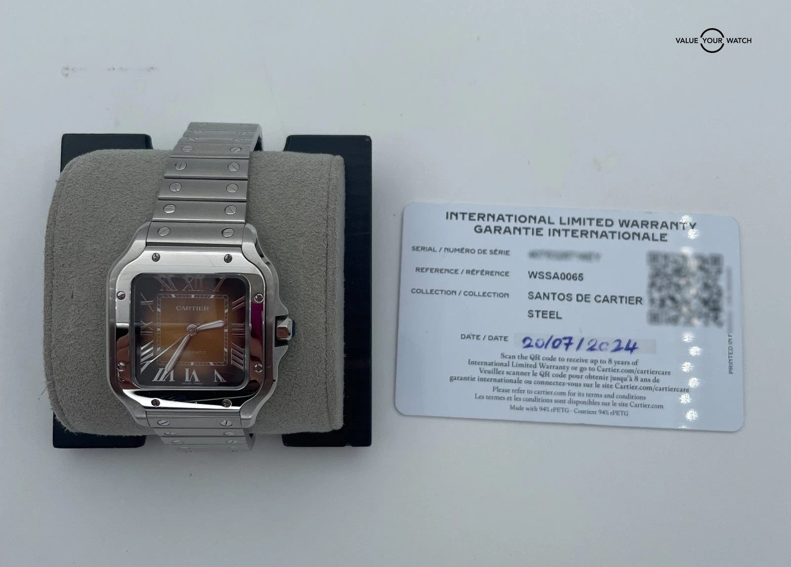 Cartier Santos de Cartier Medium Brown Dial Stainless Steel! Derby Watch Supply - Image 5