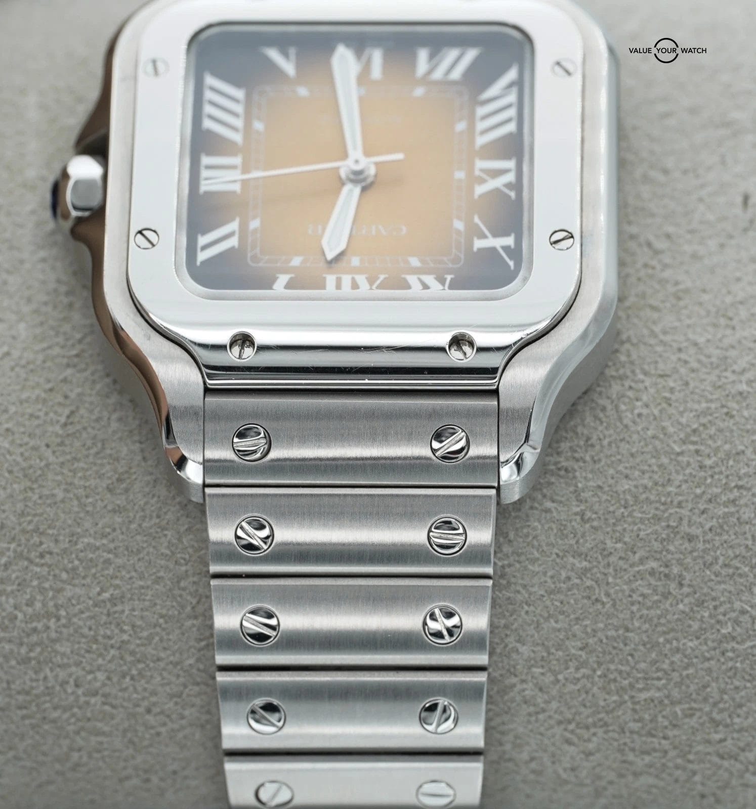 Cartier Santos de Cartier Medium Brown Dial Stainless Steel! Derby Watch Supply - Image 16