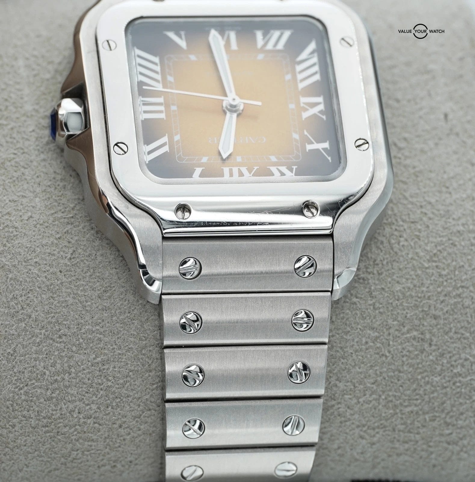 Cartier Santos de Cartier Medium Brown Dial Stainless Steel! Derby Watch Supply - Image 21