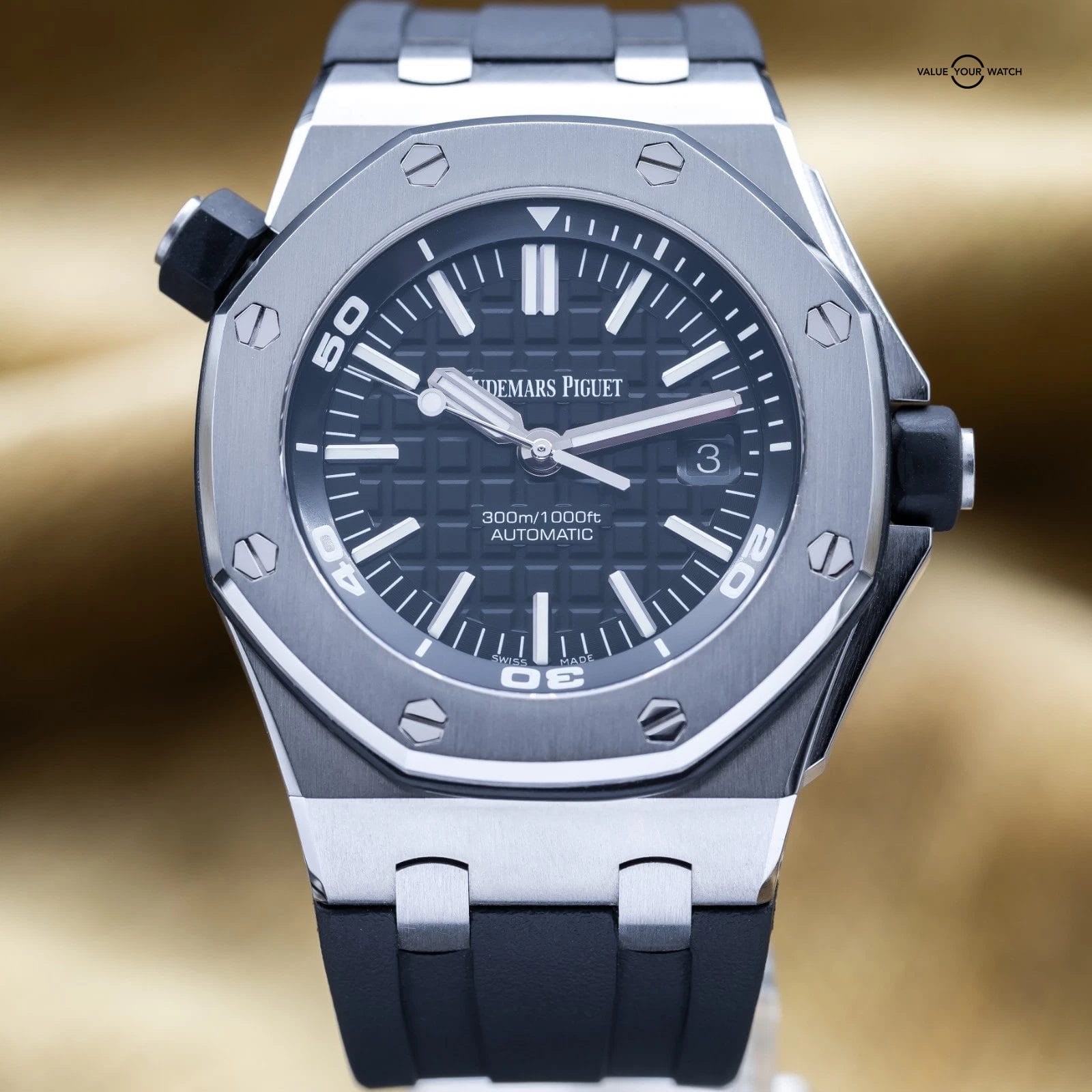 Audemars Piguet Royal Oak Offshore Diver 42mm Black Dial AP 15710ST - Full Set