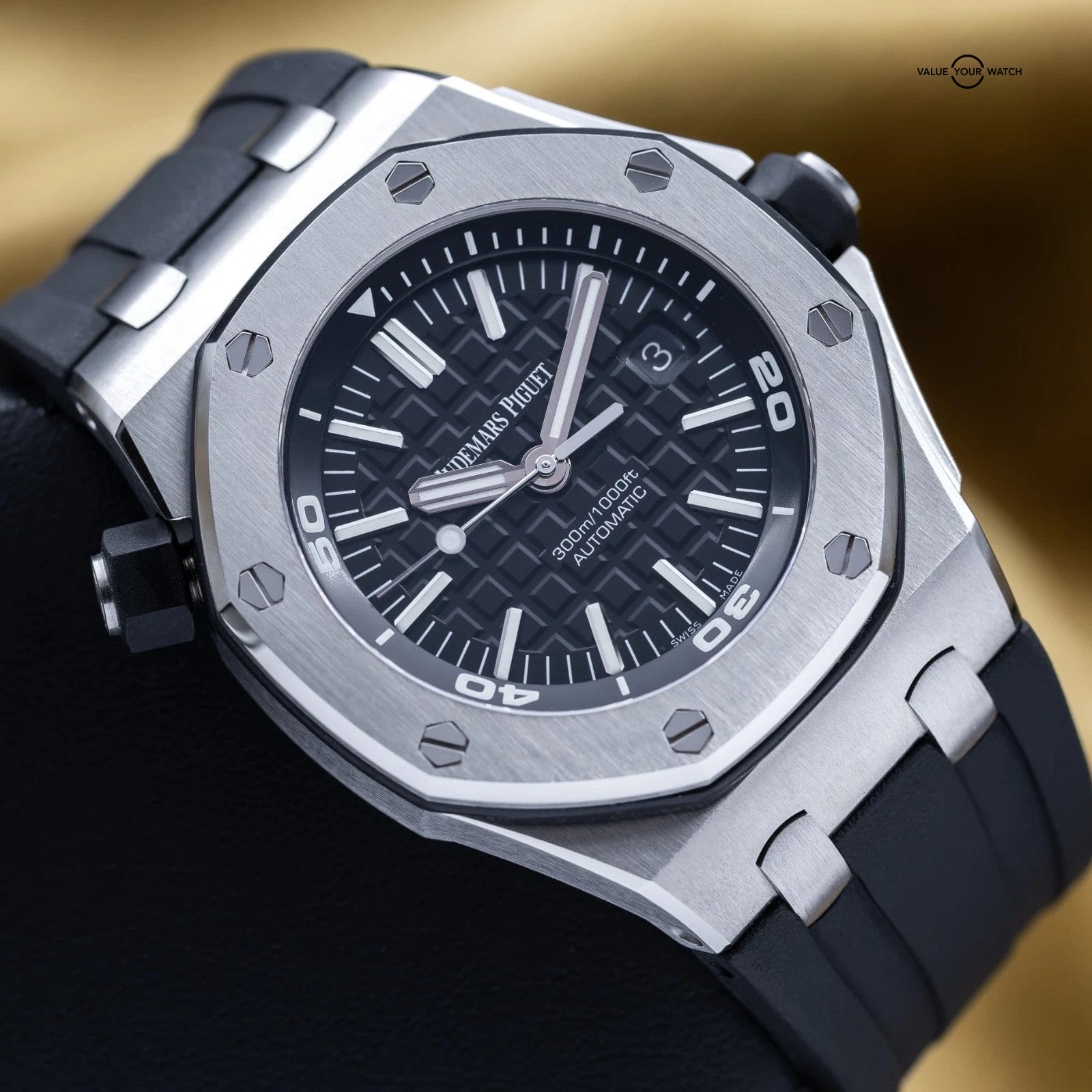 Audemars Piguet Royal Oak Offshore Diver 42mm Black Dial AP 15710ST - Full Set - Image 17
