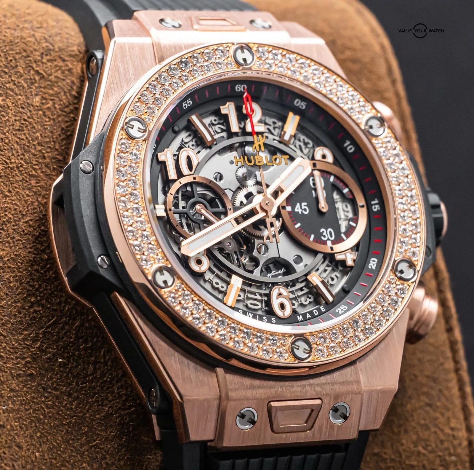 Hublot Big Bang Unico King Gold Diamonds 45 mm Box $54K MSRP 411.OX.1180.RX.1104 - Image 10