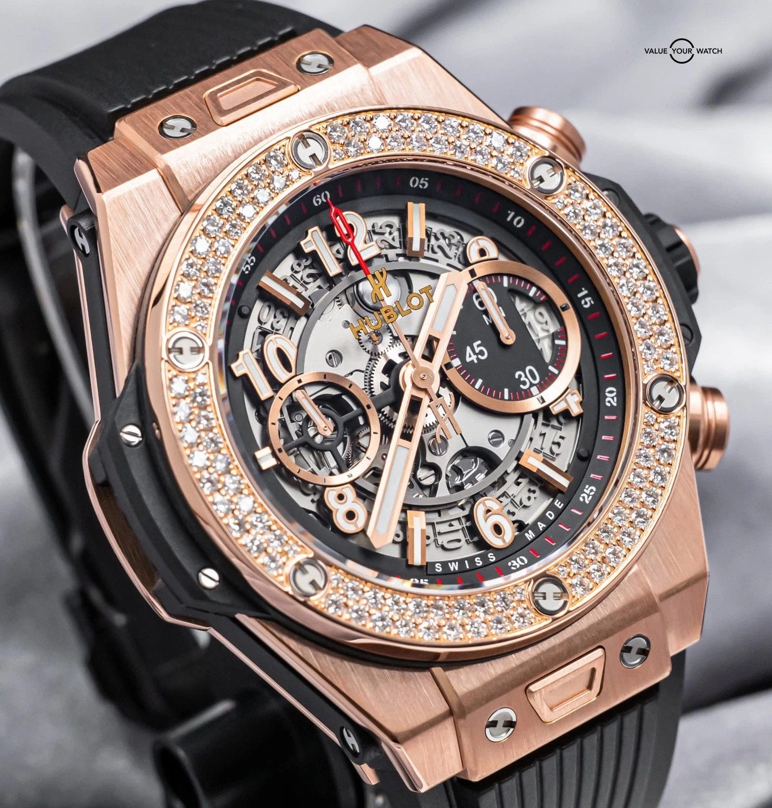 Hublot Big Bang Unico King Gold Diamonds 45 mm Box $54K MSRP 411.OX.1180.RX.1104 - Image 11