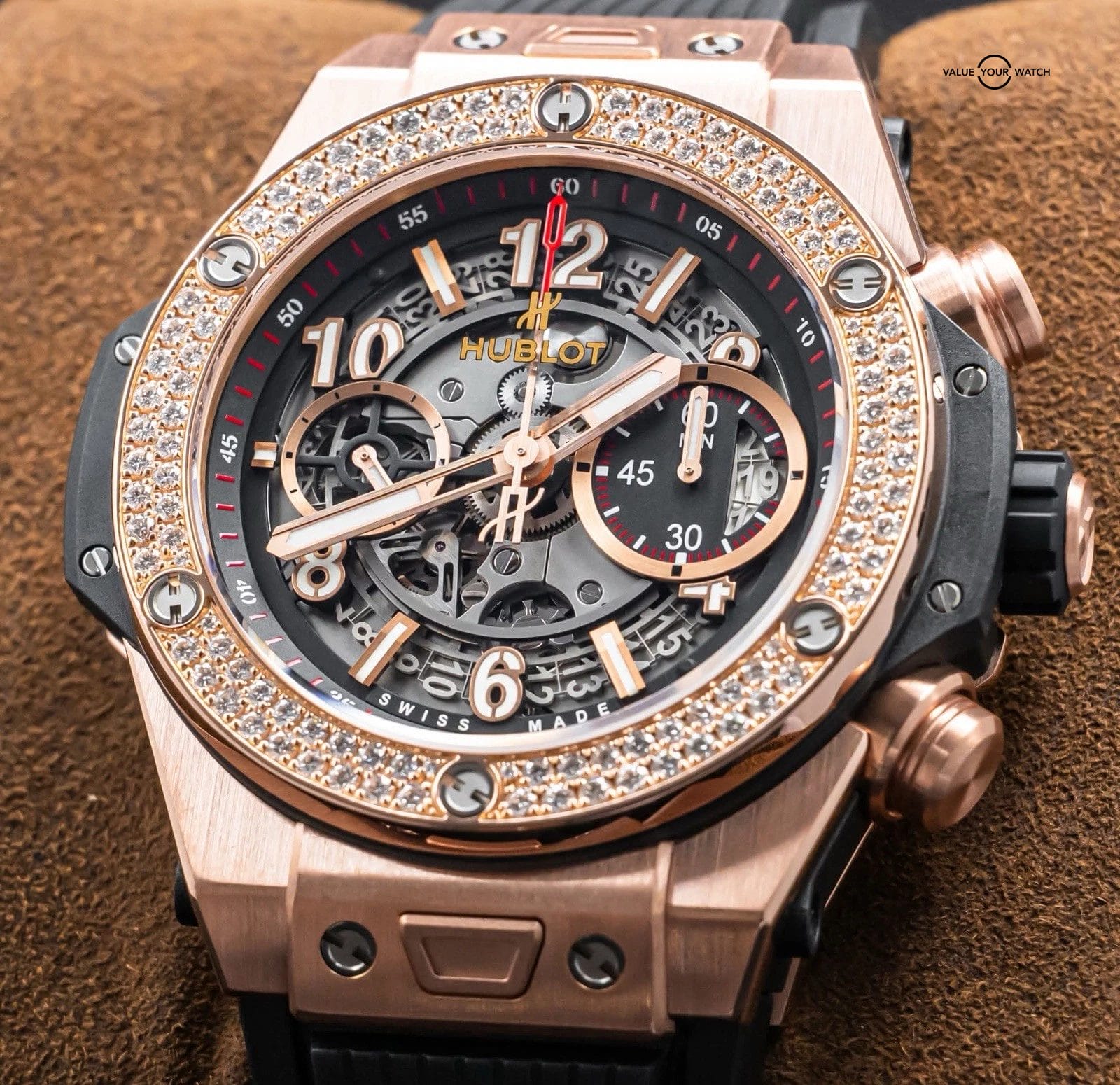 Hublot Big Bang Unico King Gold Diamonds 45 mm Box $54K MSRP 411.OX.1180.RX.1104 - Image 13