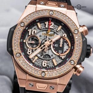 Hublot Big Bang Unico King Gold Diamonds 45 mm Box $54K MSRP 411.OX.1180.RX.1104