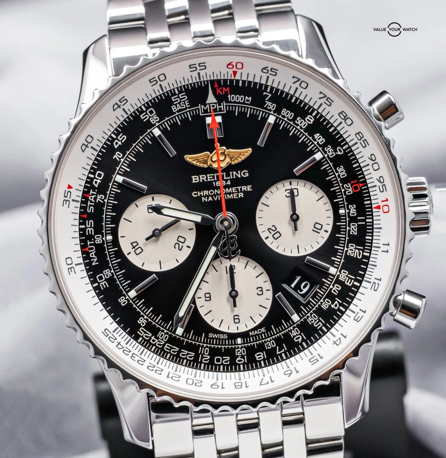 Breitling Navitimer 01 43 Chronograph $9K MSRP Complete Black Dial AB0120 - Image 4