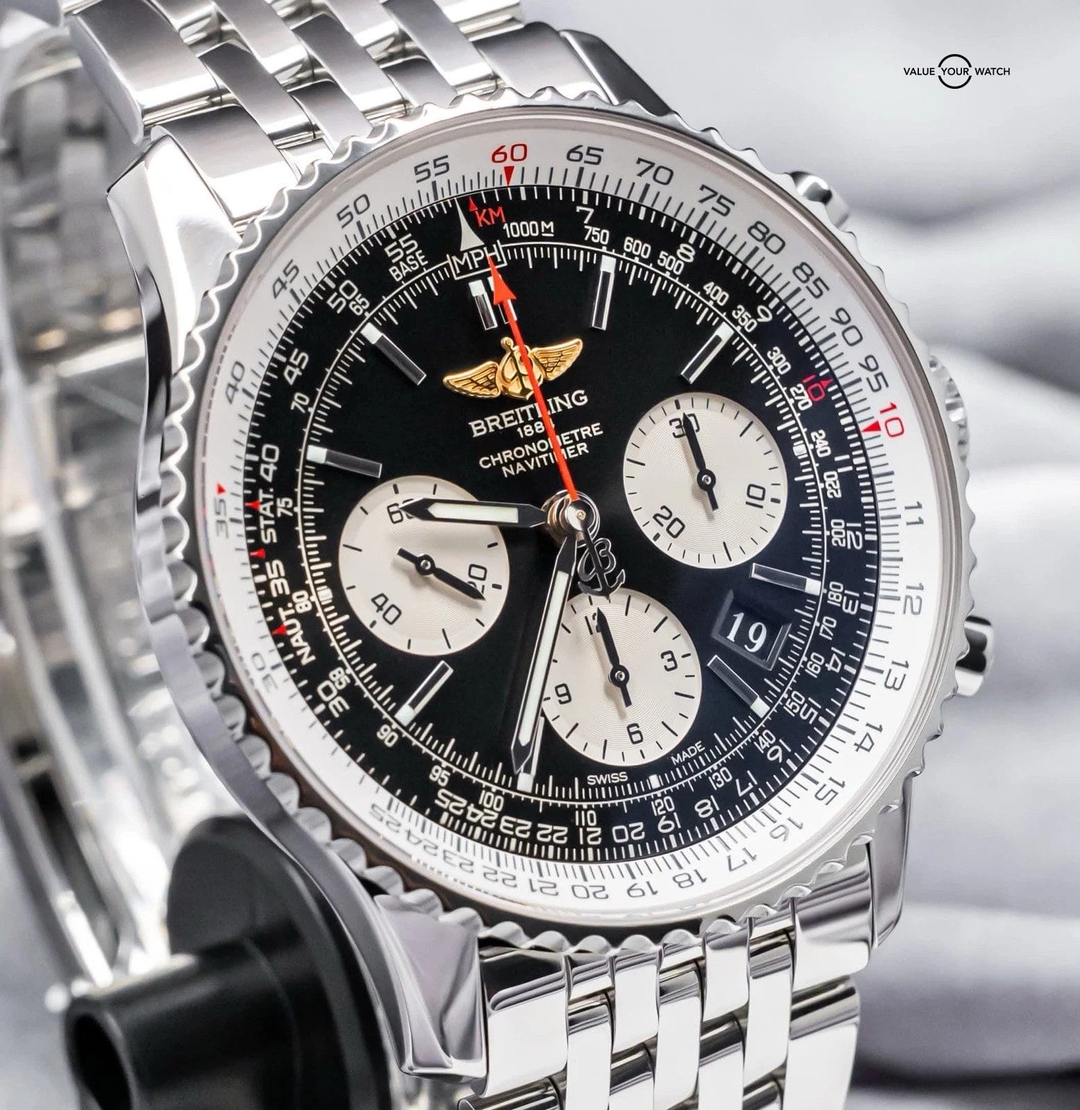 Breitling Navitimer 01 43 Chronograph $9K MSRP Complete Black Dial AB0120 - Image 5