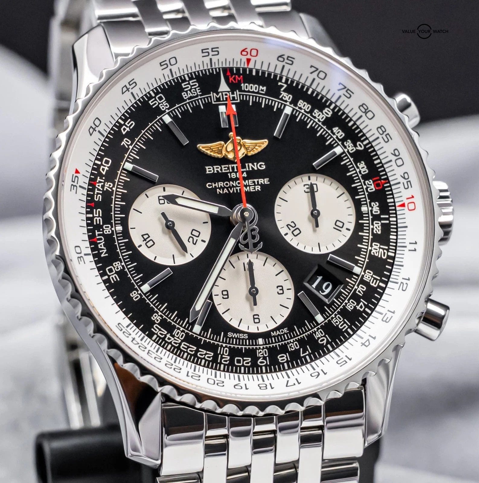 Breitling Navitimer 01 43 Chronograph $9K MSRP Complete Black Dial AB0120 - Image 6