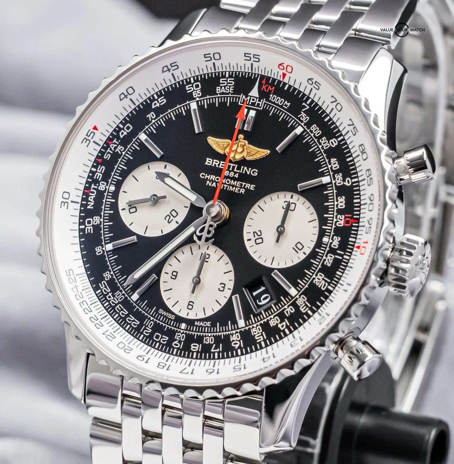 Breitling Navitimer 01 43 Chronograph $9K MSRP Complete Black Dial AB0120 - Image 7