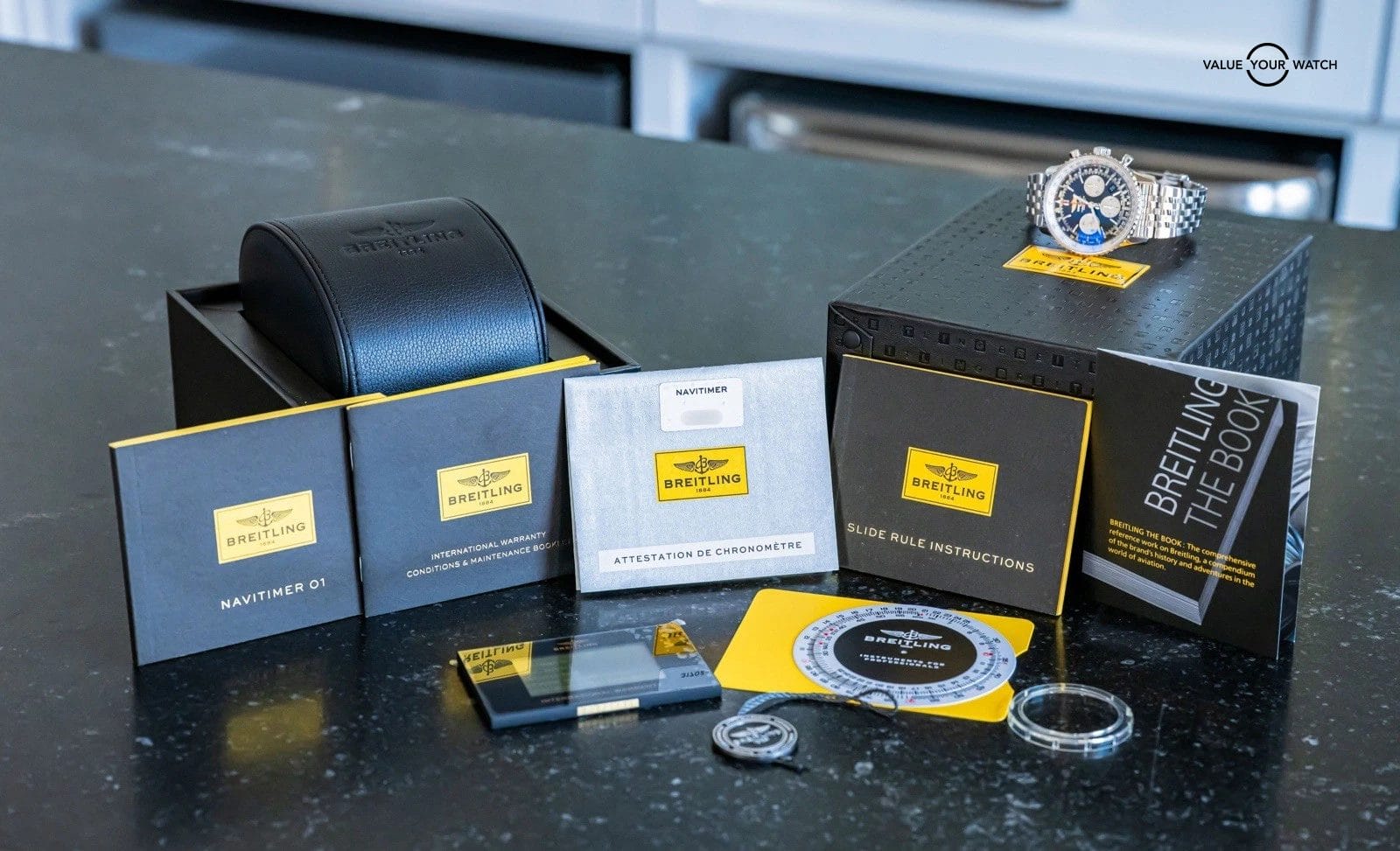 Breitling Navitimer 01 43 Chronograph $9K MSRP Complete Black Dial AB0120 - Image 8