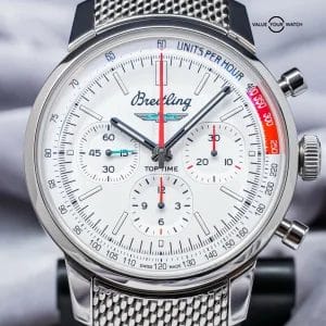 Breitling Top Time B01 Ford Thunderbird 41 mm Box Papers Silver Dial AB0176