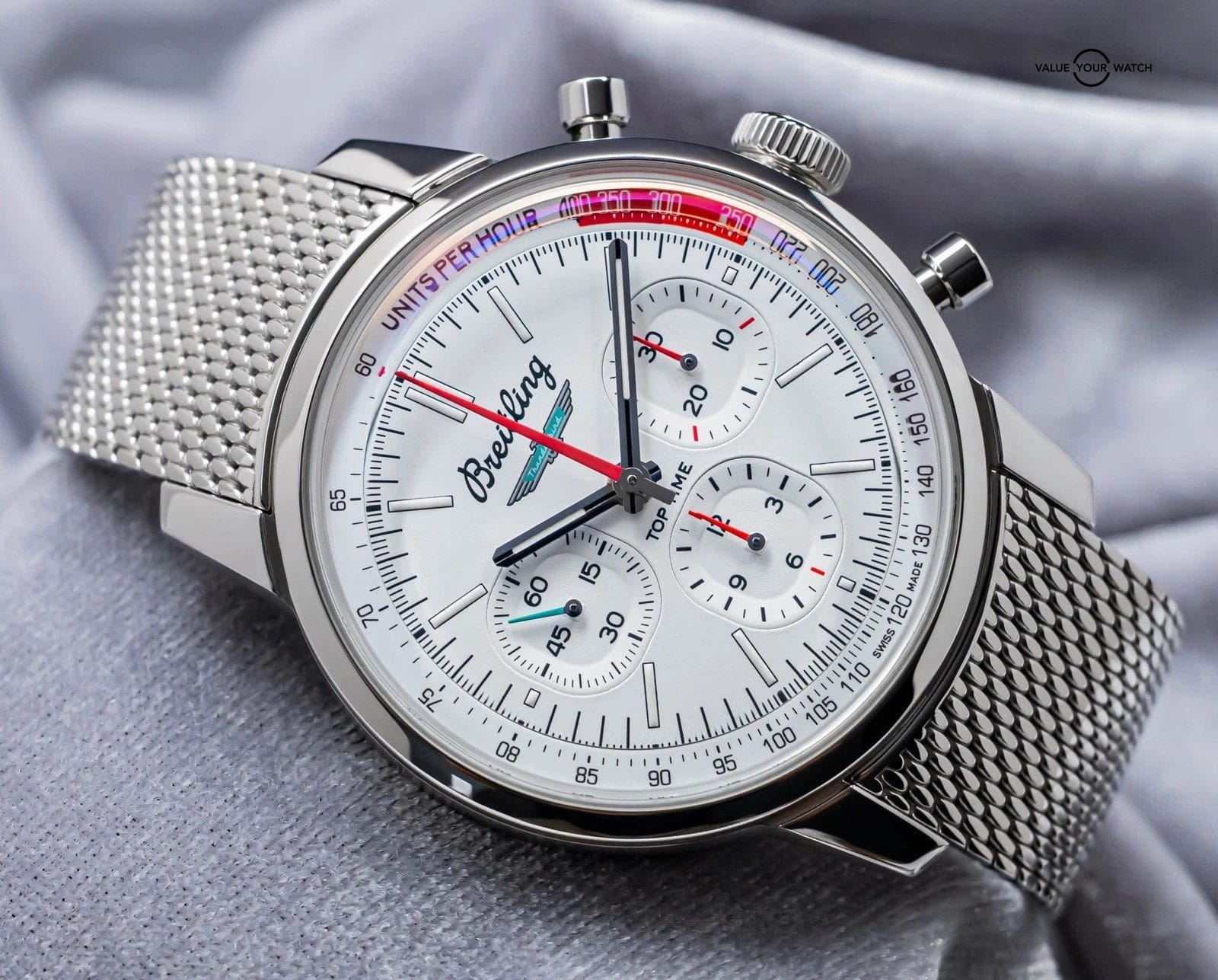 Breitling Top Time B01 Ford Thunderbird 41 mm Box Papers Silver Dial AB0176 - Image 3