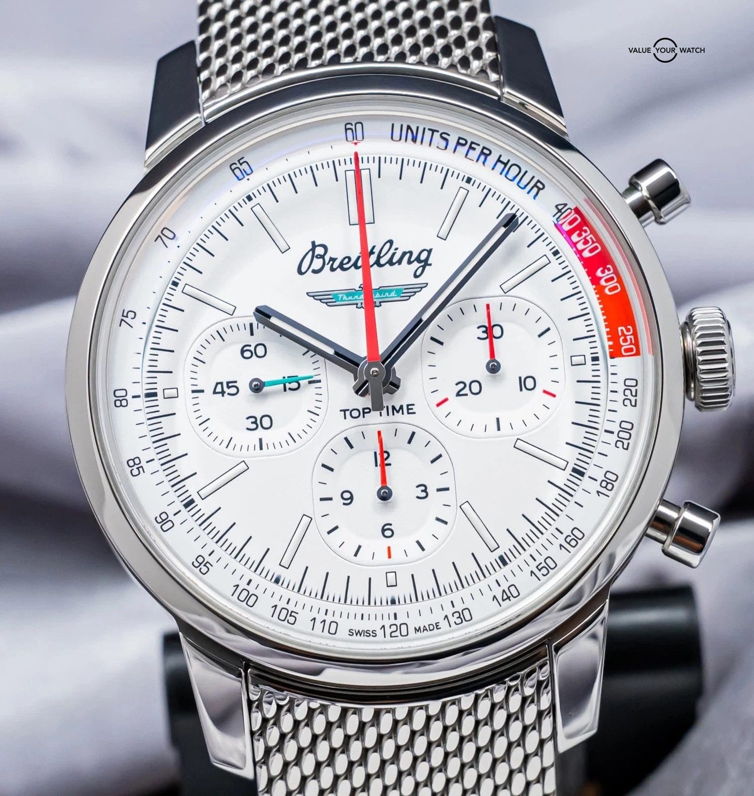 Breitling Top Time B01 Ford Thunderbird 41 mm Box Papers Silver Dial AB0176 - Image 6