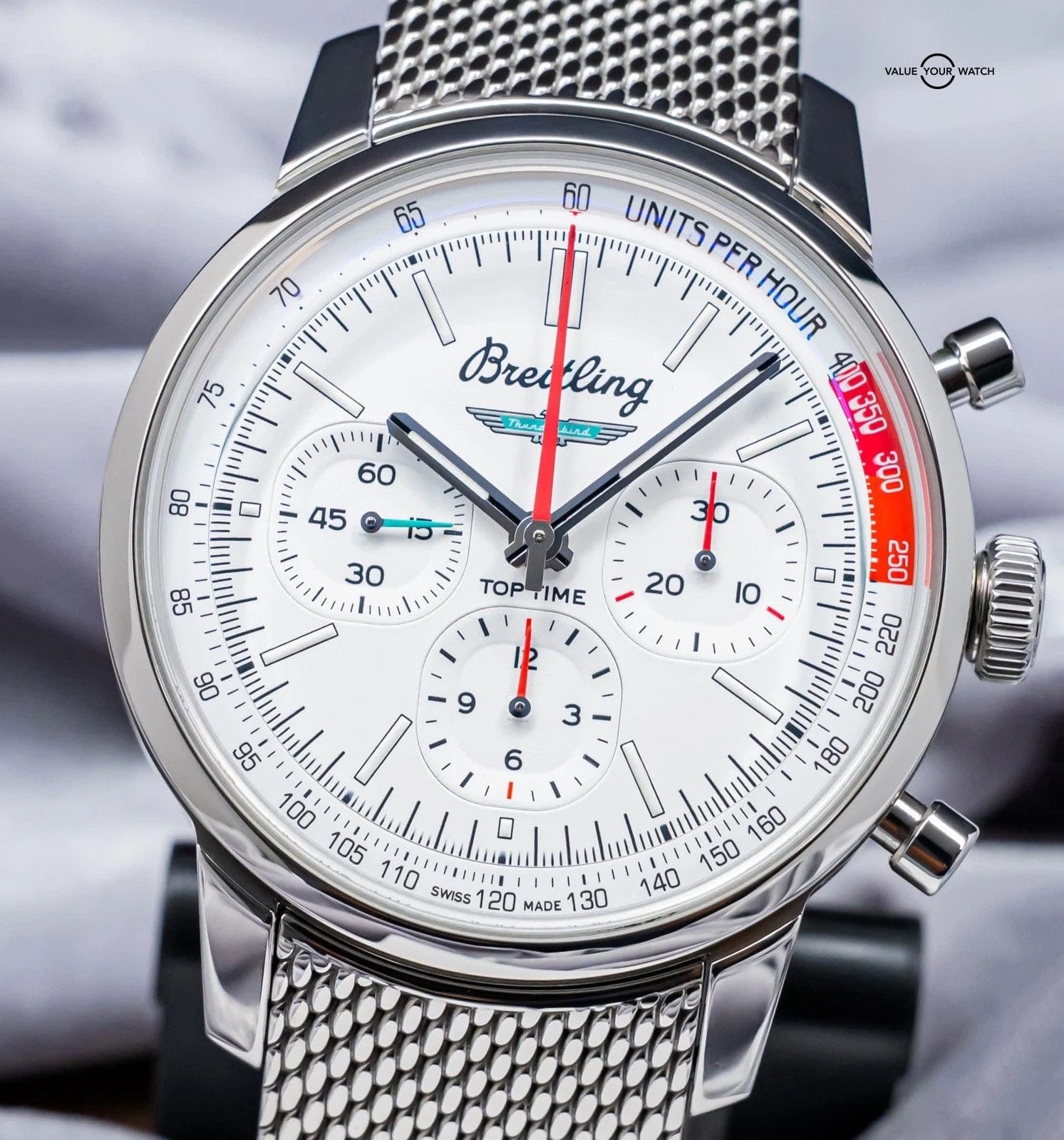 Breitling Top Time B01 Ford Thunderbird 41 mm Box Papers Silver Dial AB0176 - Image 7