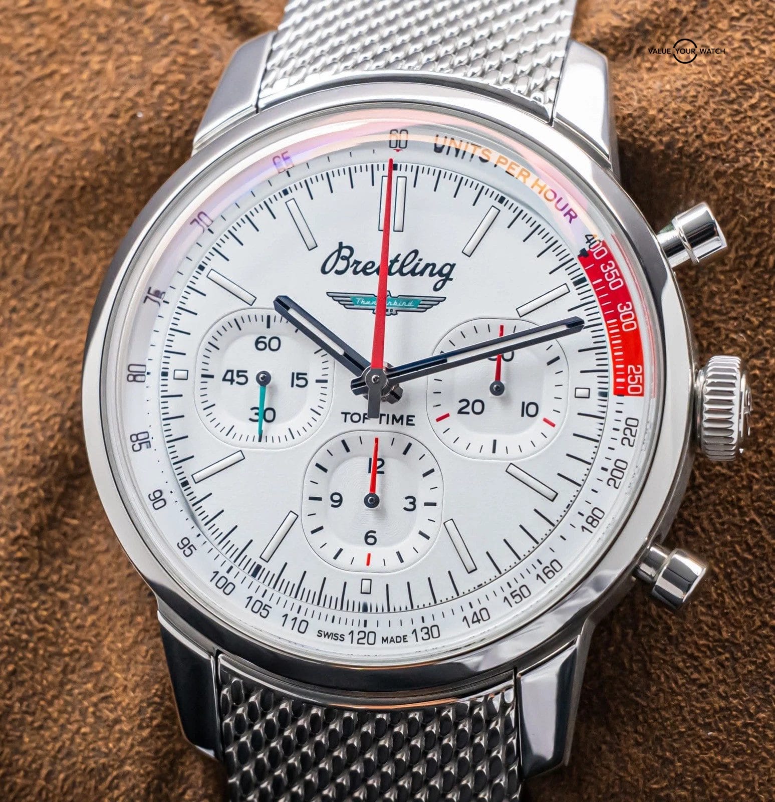 Breitling Top Time B01 Ford Thunderbird 41 mm Box Papers Silver Dial AB0176 - Image 8