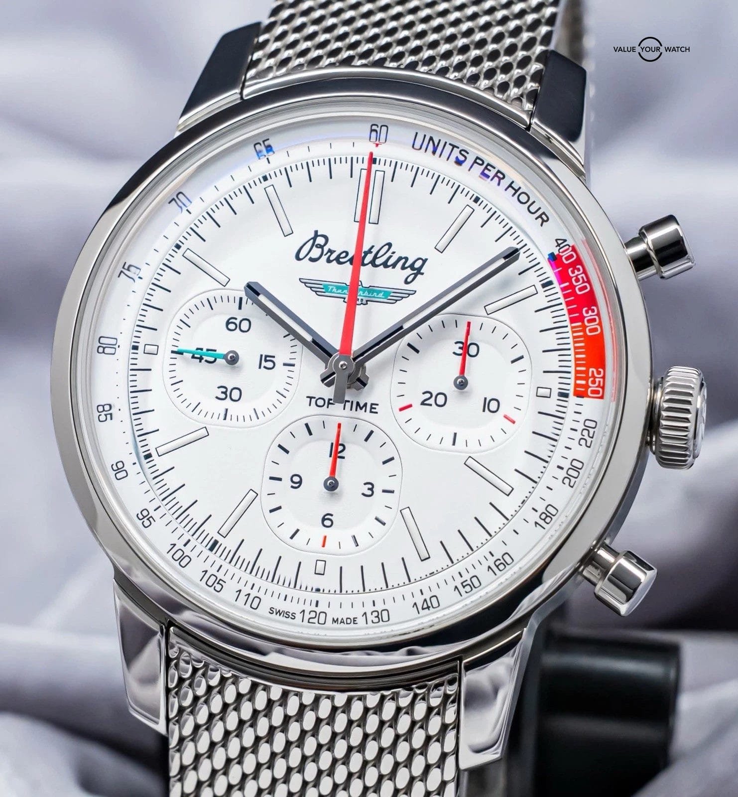 Breitling Top Time B01 Ford Thunderbird 41 mm Box Papers Silver Dial AB0176 - Image 9