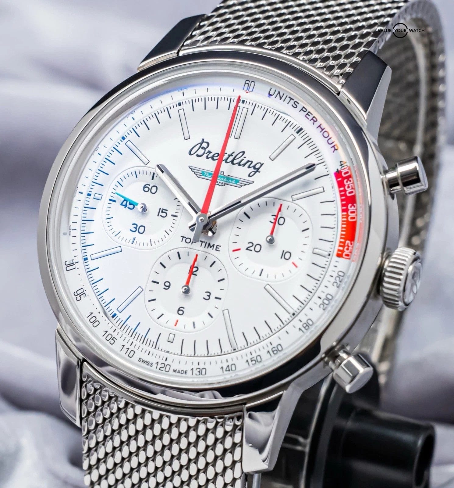 Breitling Top Time B01 Ford Thunderbird 41 mm Box Papers Silver Dial AB0176 - Image 10