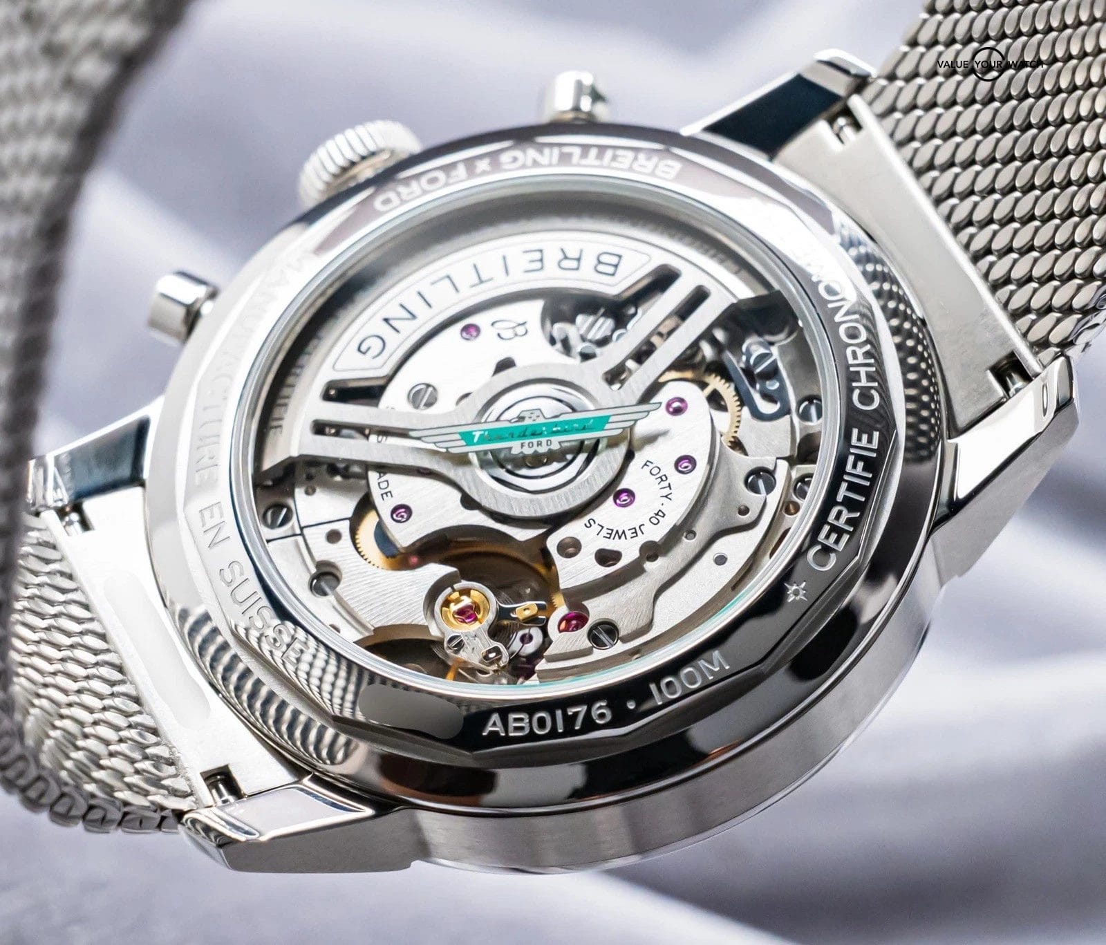 Breitling Top Time B01 Ford Thunderbird 41 mm Box Papers Silver Dial AB0176 - Image 14