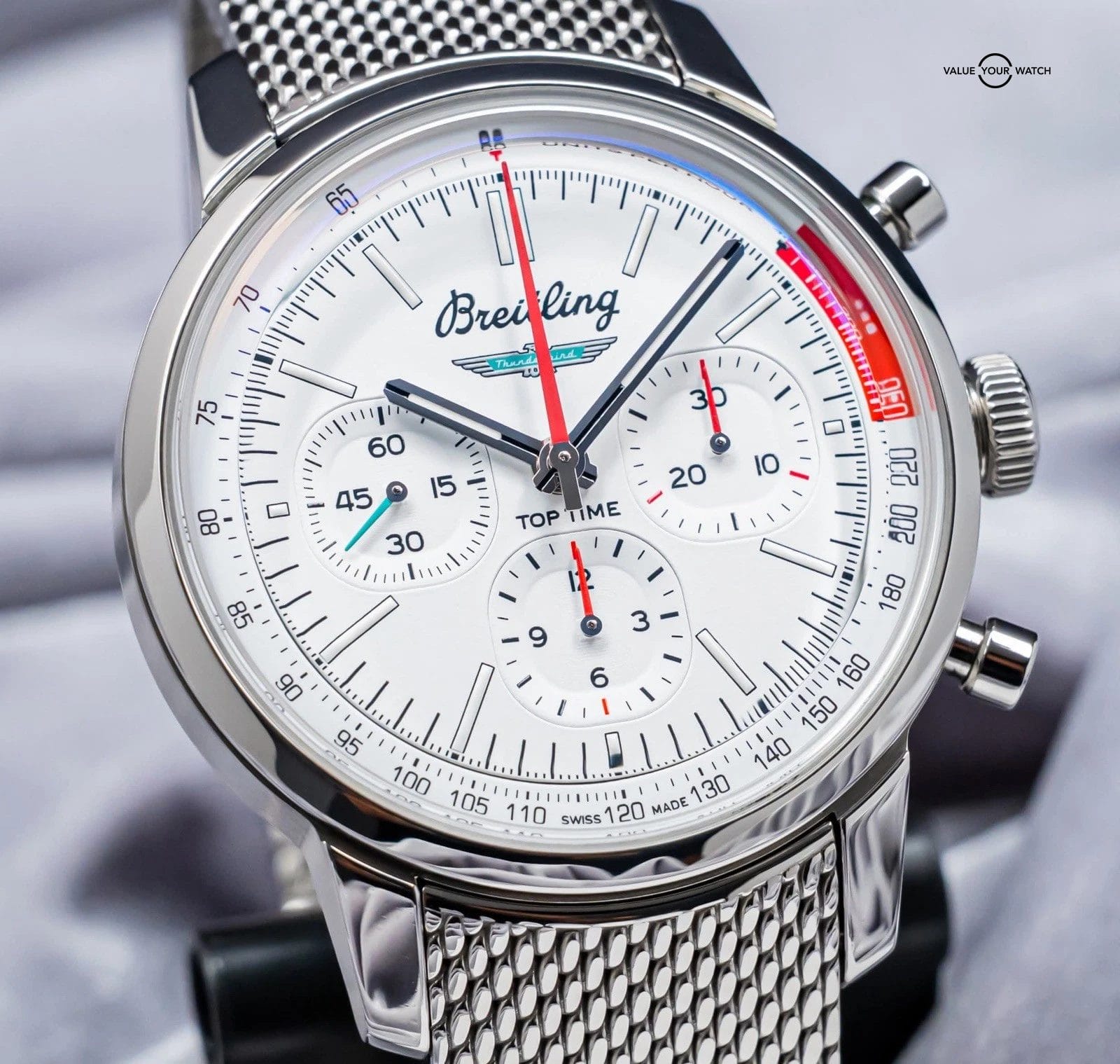 Breitling Top Time B01 Ford Thunderbird 41 mm Box Papers Silver Dial AB0176 - Image 16