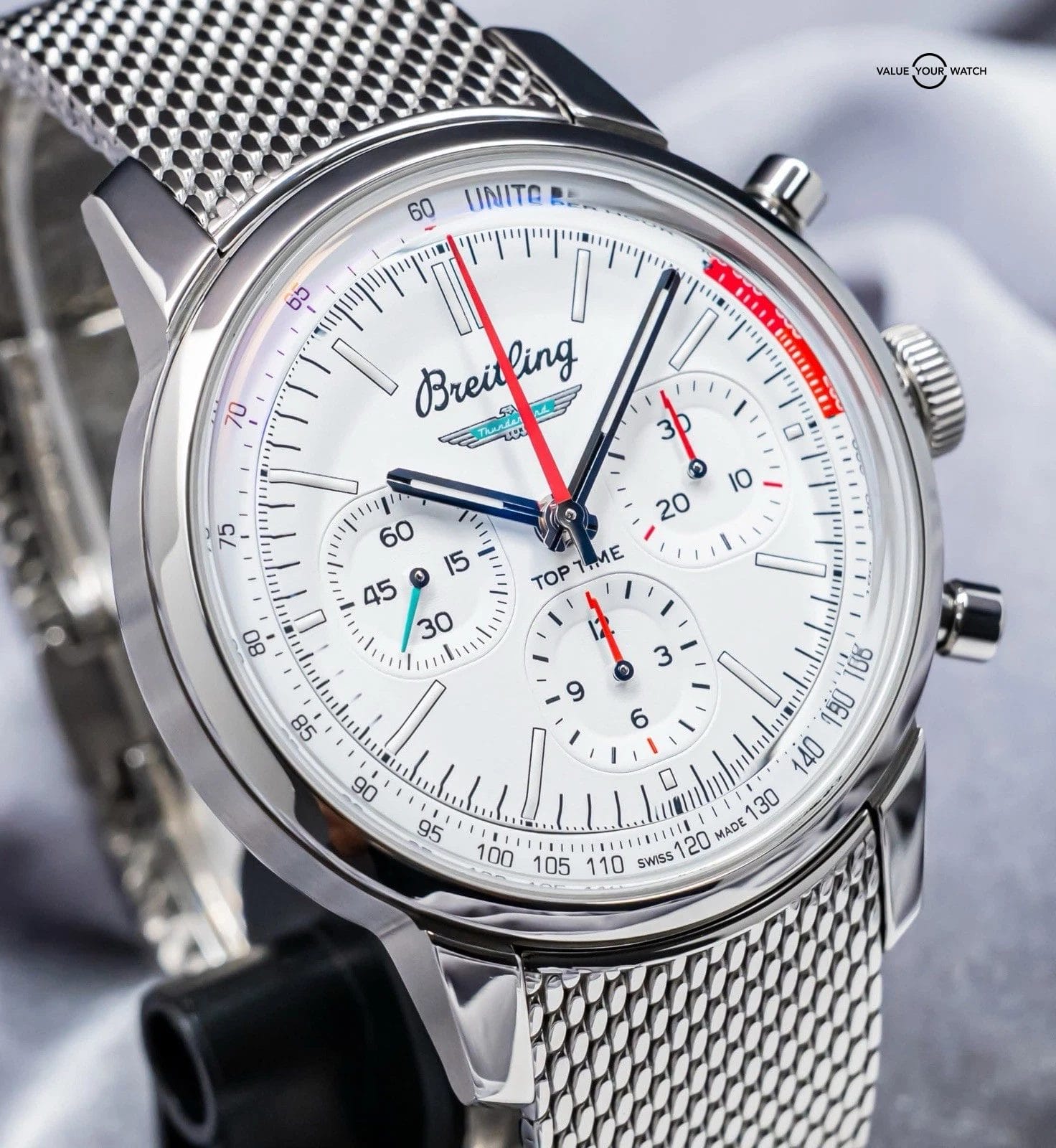 Breitling Top Time B01 Ford Thunderbird 41 mm Box Papers Silver Dial AB0176 - Image 17