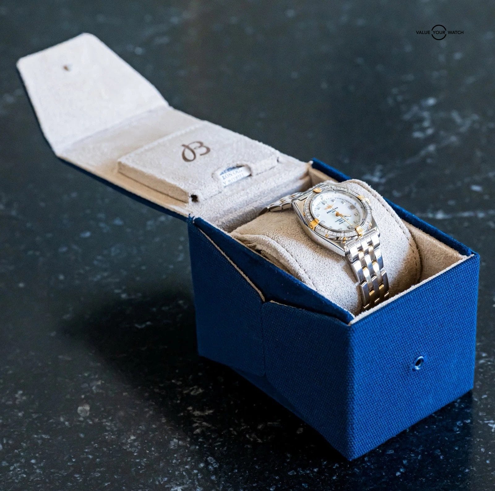 Breitling Callisto 34 mm Diamonds Windrider Yellow Gold Mother of Pearl B77346 - Image 8