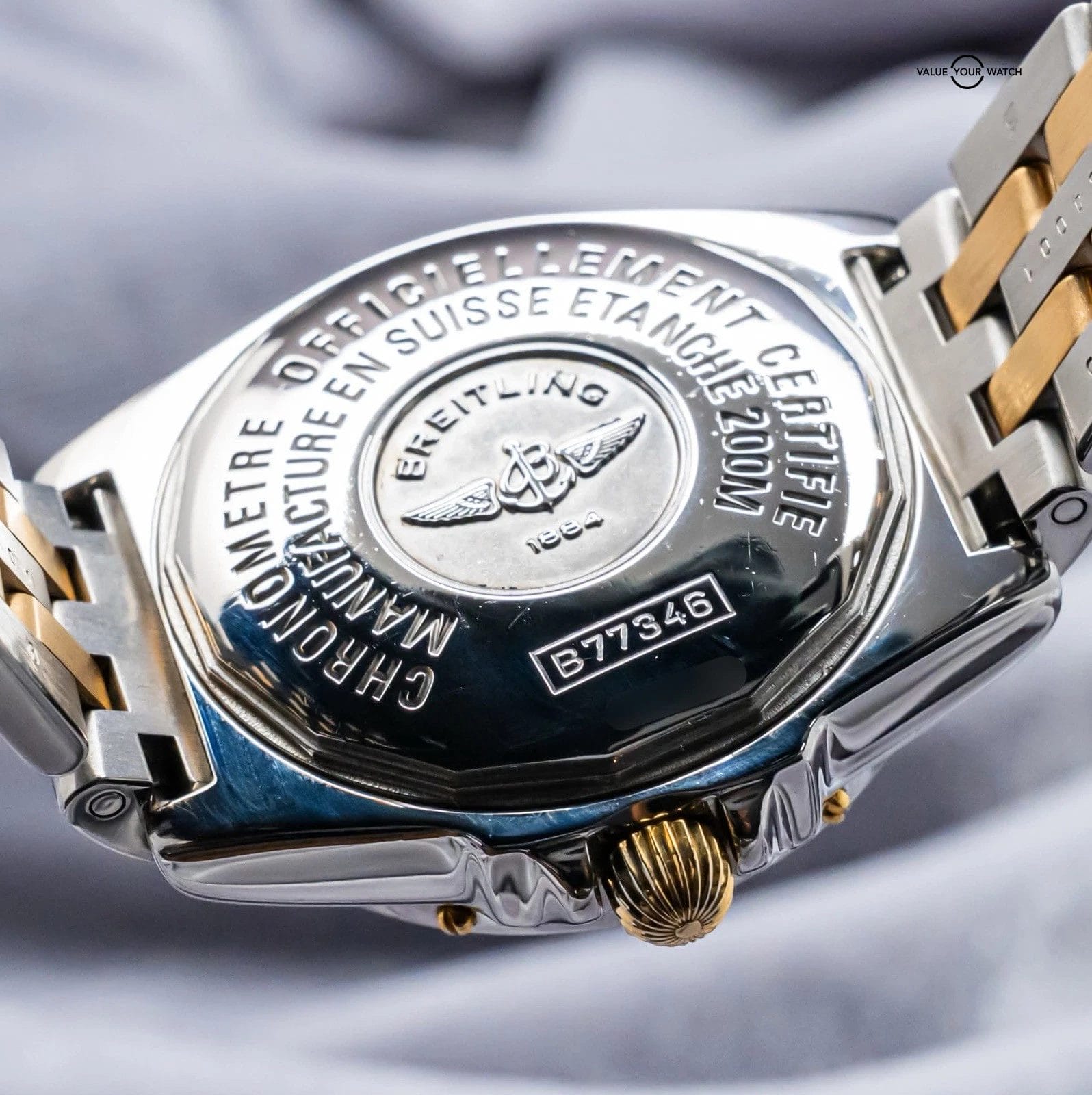 Breitling Callisto 34 mm Diamonds Windrider Yellow Gold Mother of Pearl B77346 - Image 13