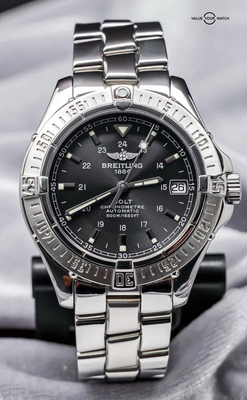 Breitling Colt 38 Automatic SERVICED Box Bracelet Stainless Steel A17350