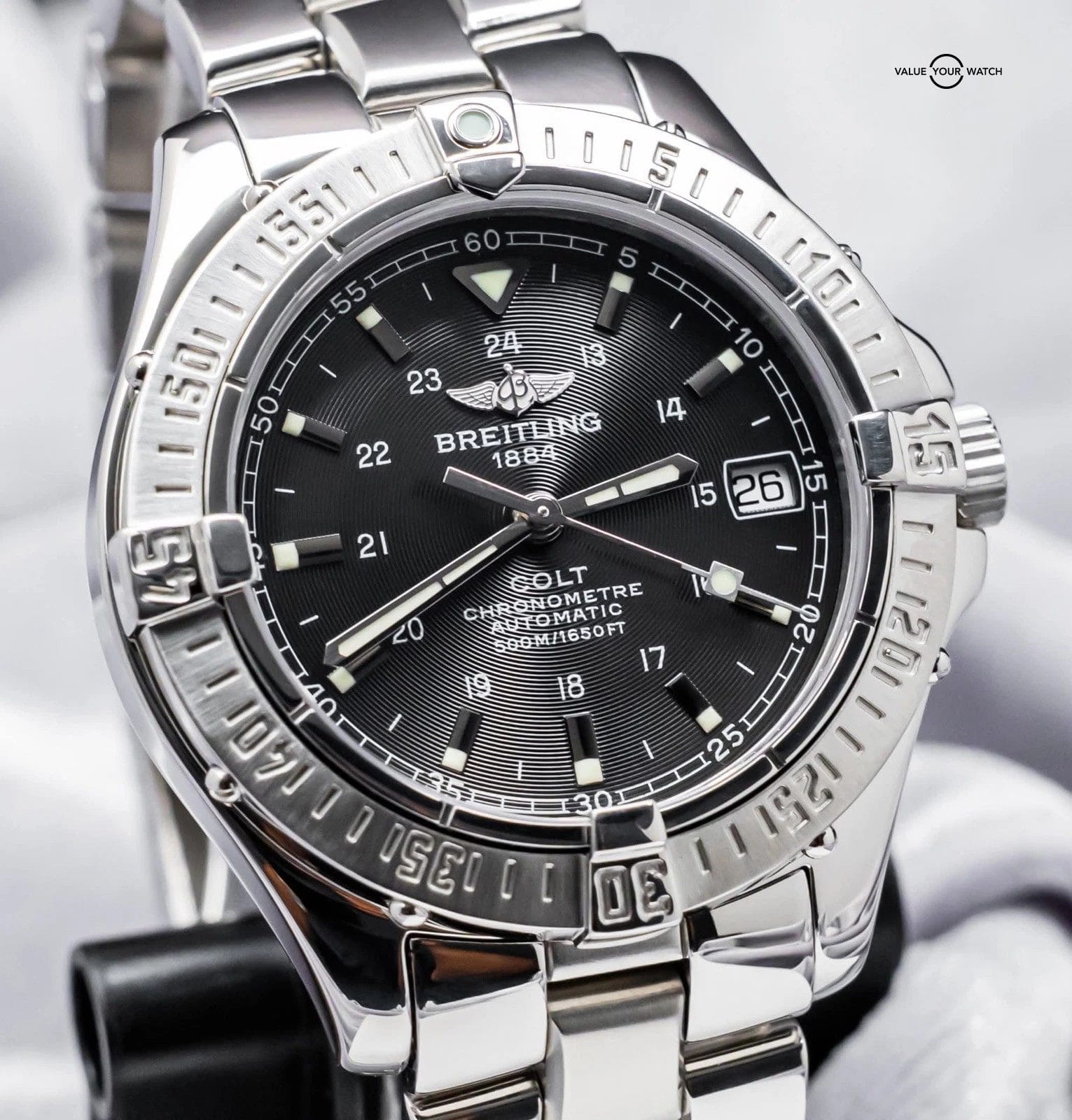 Breitling Colt 38 Automatic SERVICED Box Bracelet Stainless Steel A17350 - Image 8