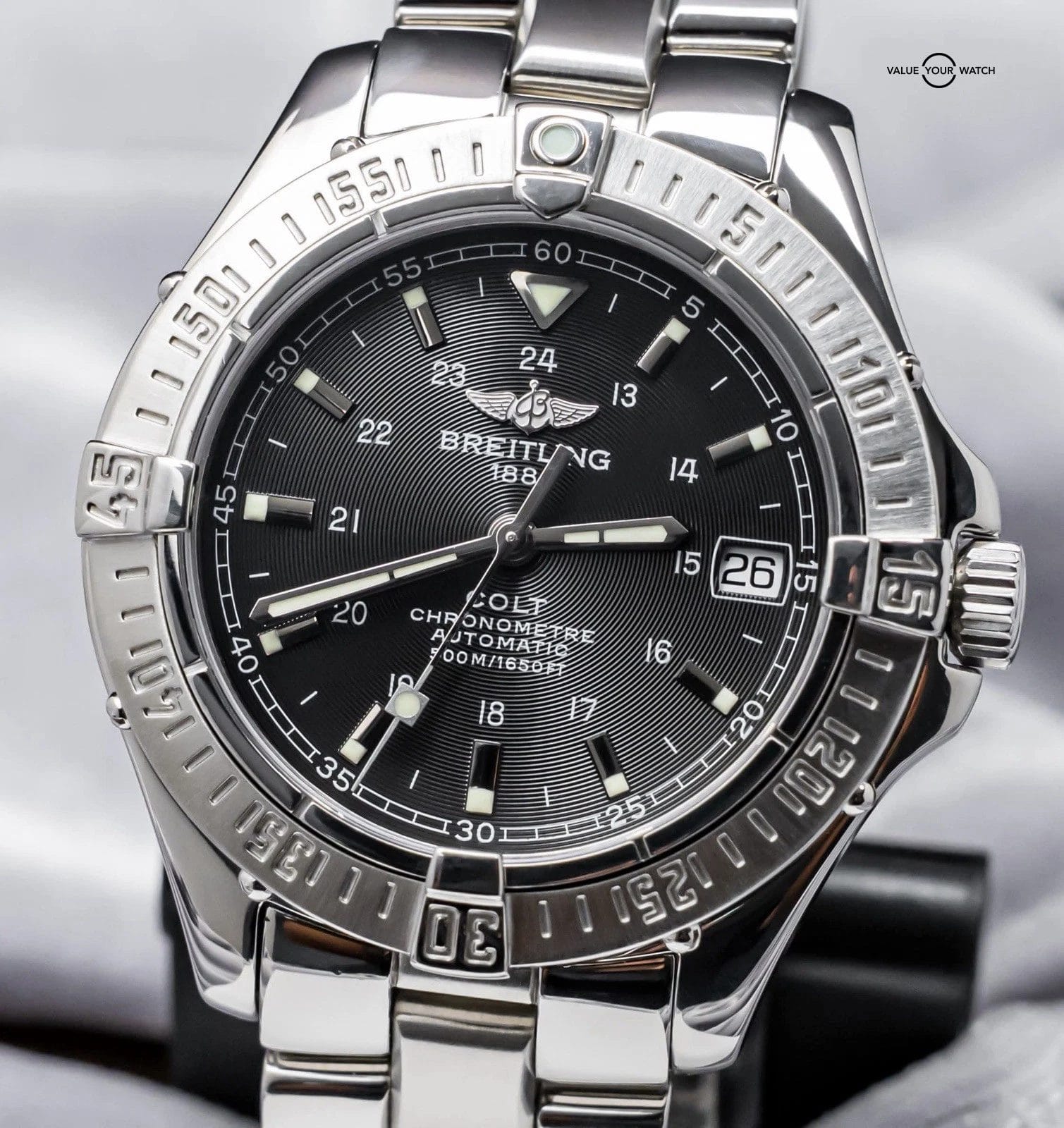 Breitling Colt 38 Automatic SERVICED Box Bracelet Stainless Steel A17350 - Image 9