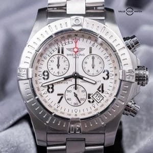 Breitling Avenger Seawolf Chrono 45 mm Silver Dial Complete Boxes Papers A73390