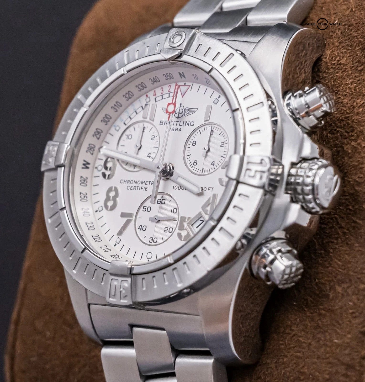 Breitling Avenger Seawolf Chrono 45 mm Silver Dial Complete Boxes Papers A73390 - Image 9
