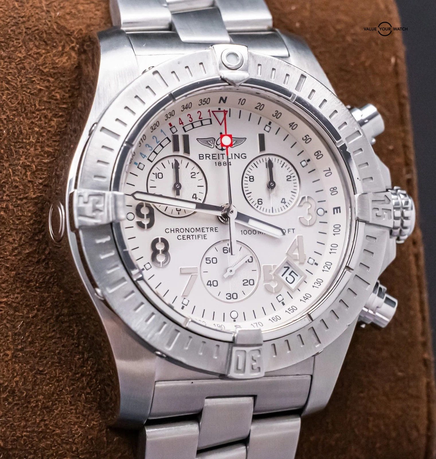 Breitling Avenger Seawolf Chrono 45 mm Silver Dial Complete Boxes Papers A73390 - Image 11