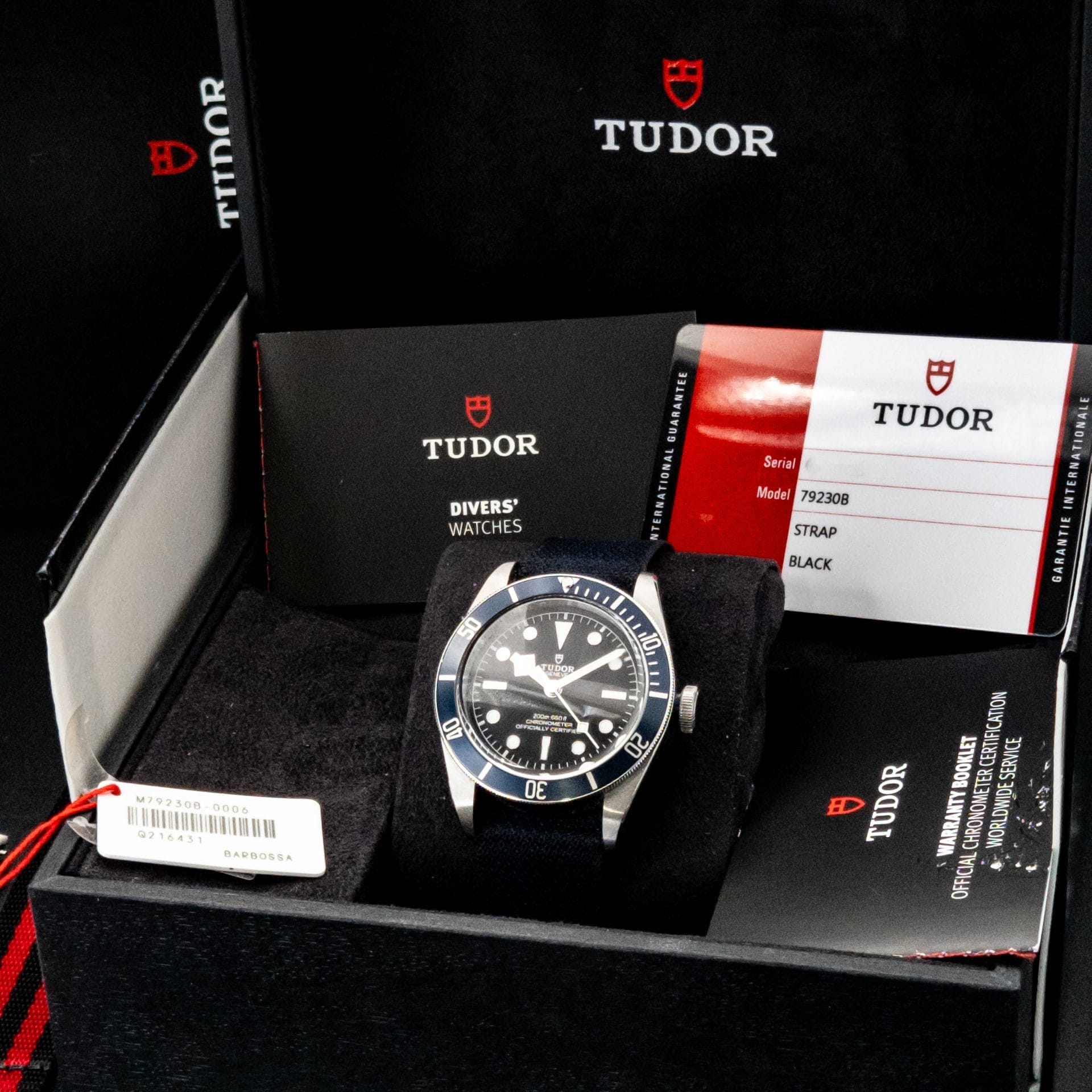 Tudor Black Bay Blue Bezel Steel 41mm Automatic Watch 79230B B+P, 5 Extra Straps - Image 14