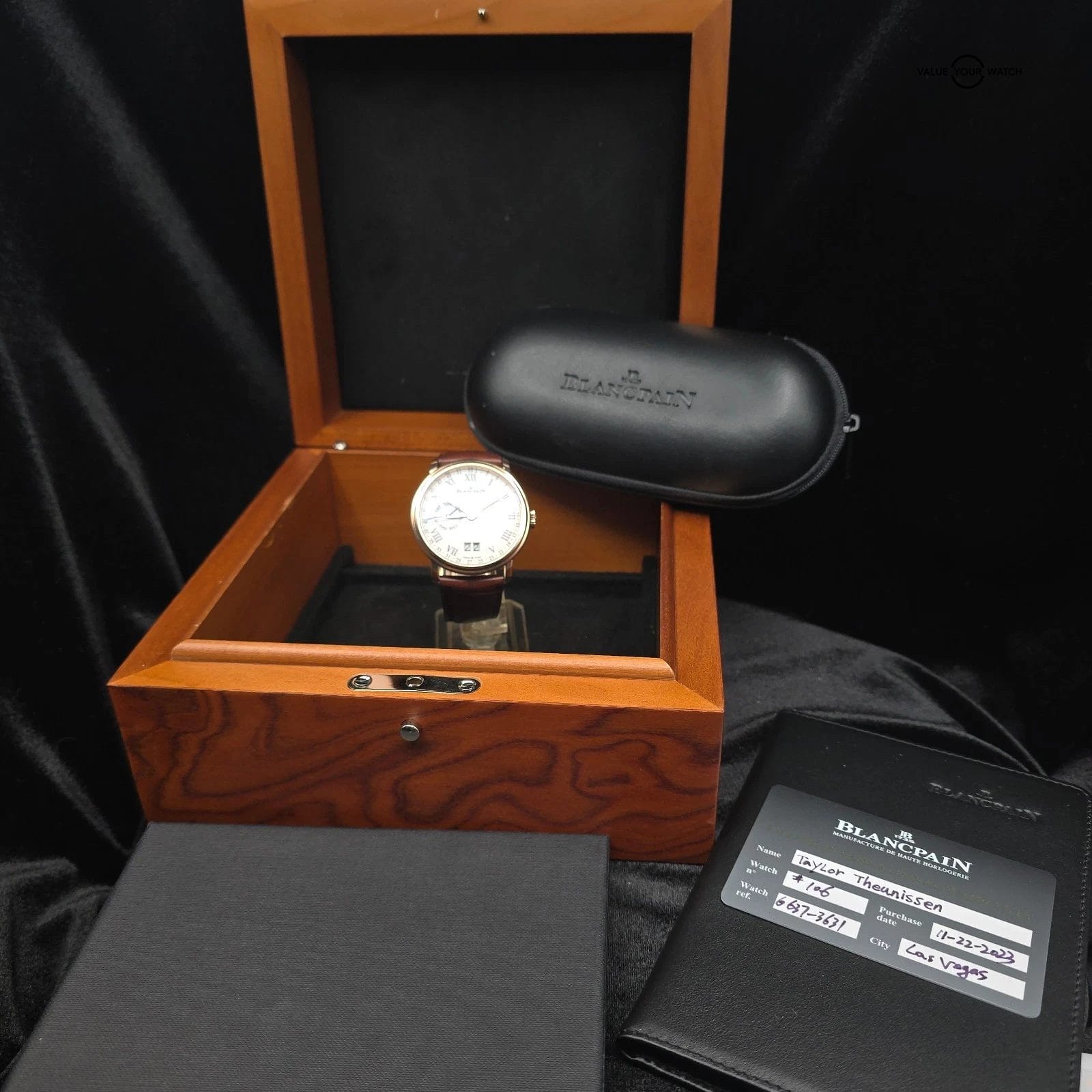 Blancpain Villeret Semainier Grande Date 8 Jours, Enamel dial, 42mm rose gold - Image 8