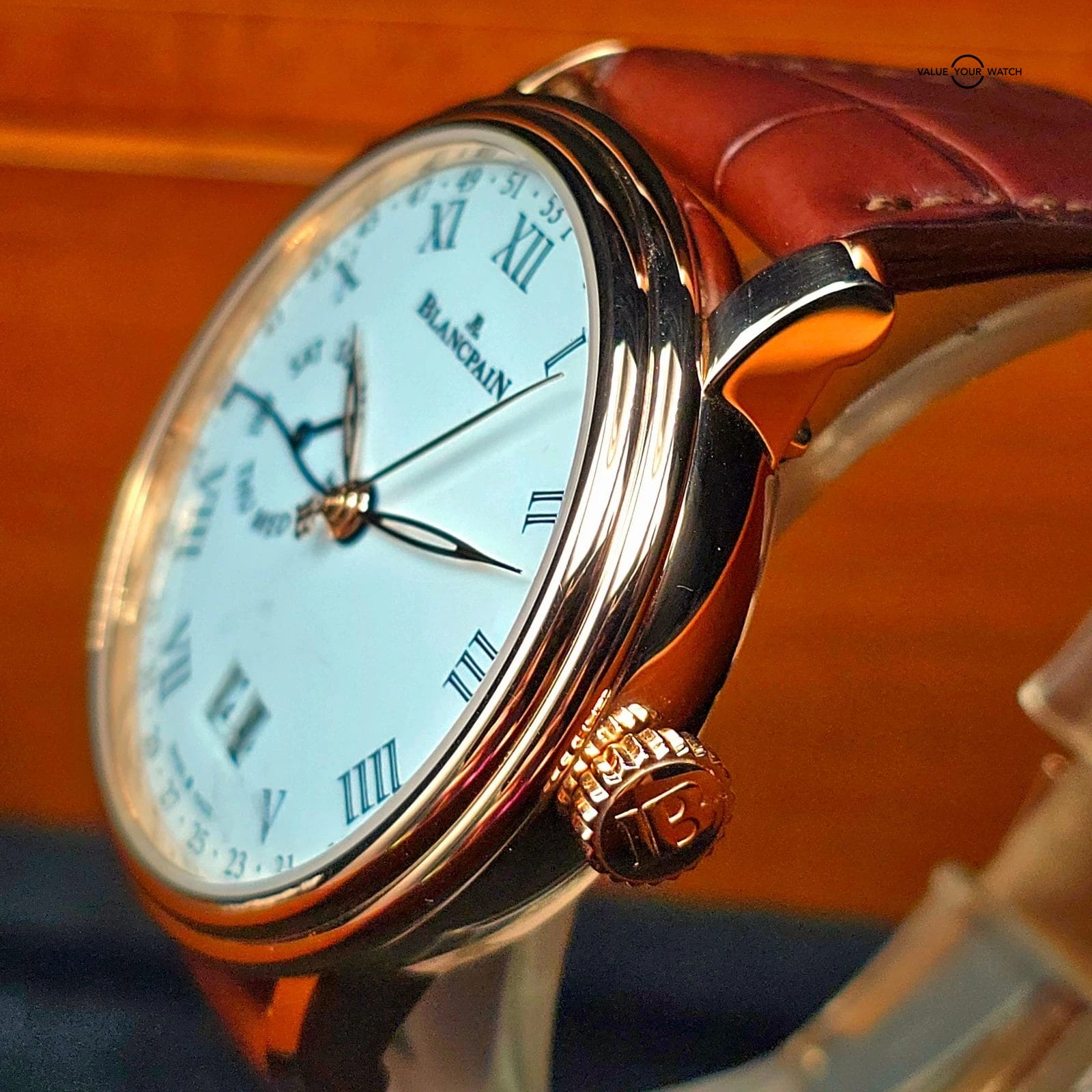 Blancpain Villeret Semainier Grande Date 8 Jours, Enamel dial, 42mm rose gold - Image 9